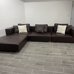 Couch Leather Sectional free Delivery 