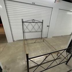 Full Size Metal And Brass Bed Frame