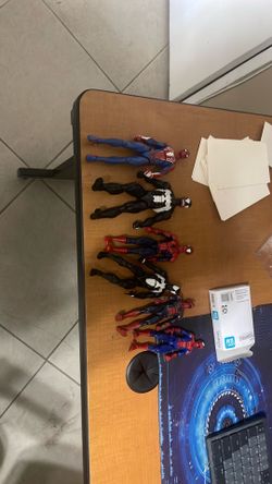 Some spider-man action figures