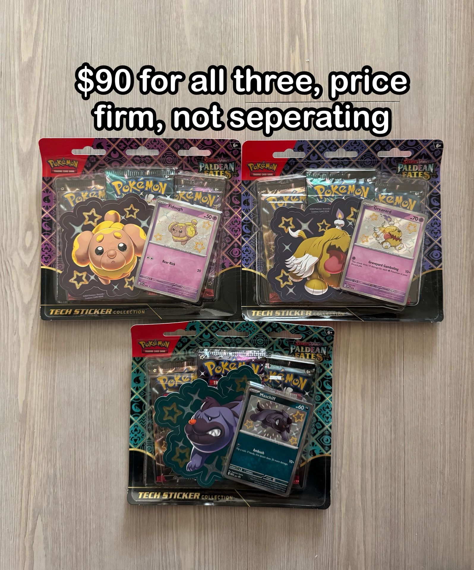 Pokemon TCG Paldean Fates Tech Sticker Collection