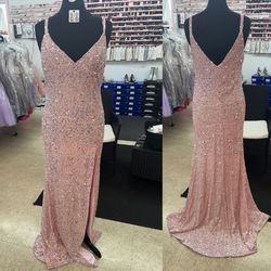 New With Tags Pink Sequin Long Formal Dress & Prom Dress $125