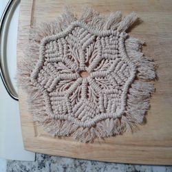 Macrame Coaster Or Pot Plant Base. Numerous Uses. Can Make More. 