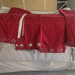 4 Burgundy/Red Curtains