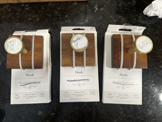 New (3) Wall Hooks 