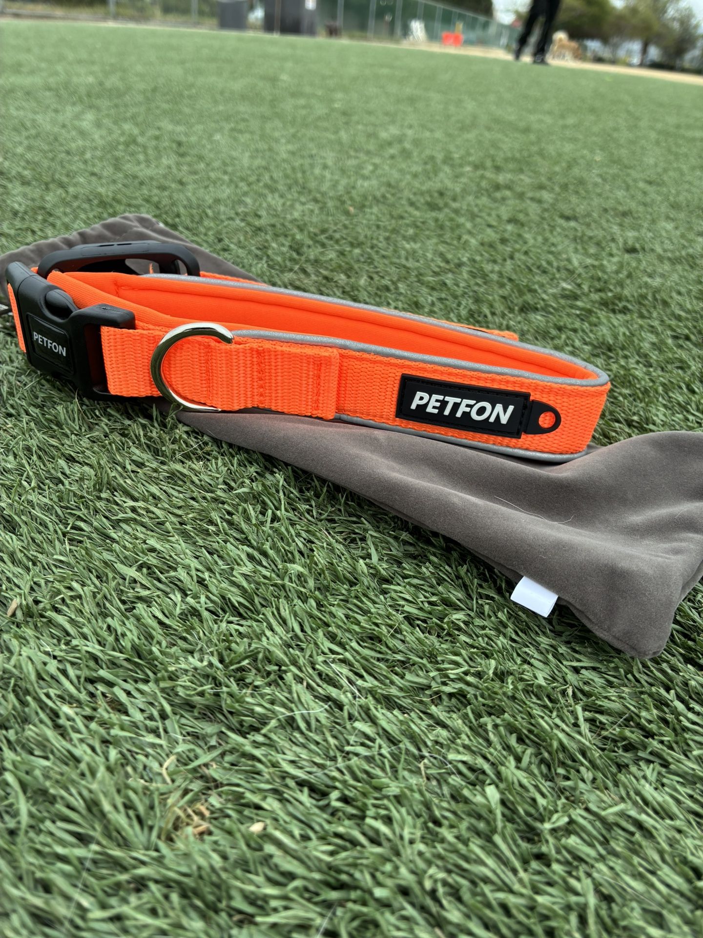 PETFON Reflective Dog Collar – Bright Orange Safety Collar