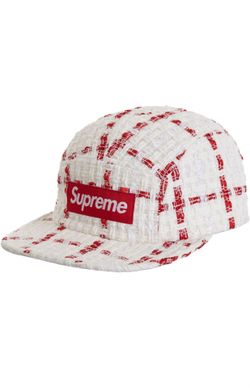 Supreme Ribbon Boucle’ Camp Cap White