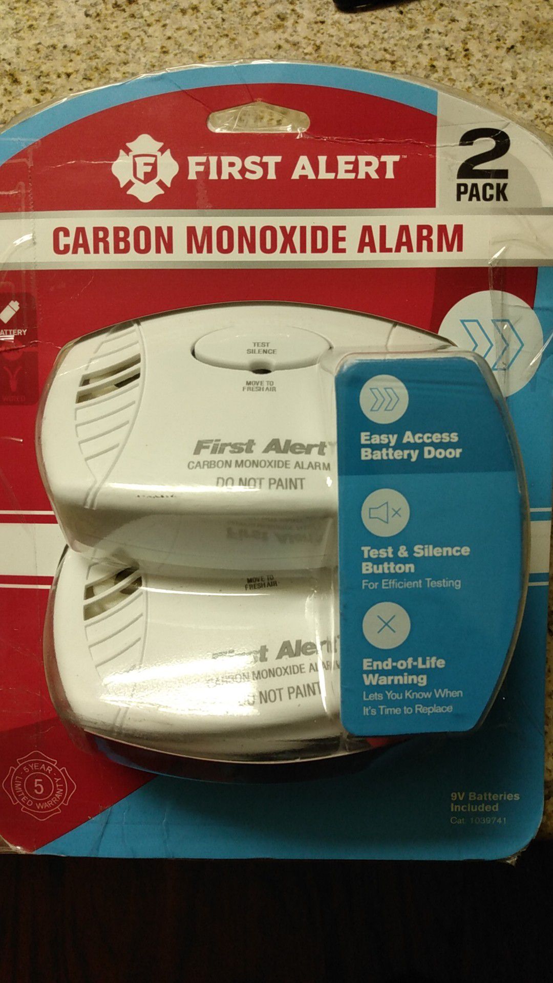 first alert New carbon monoxide alarm