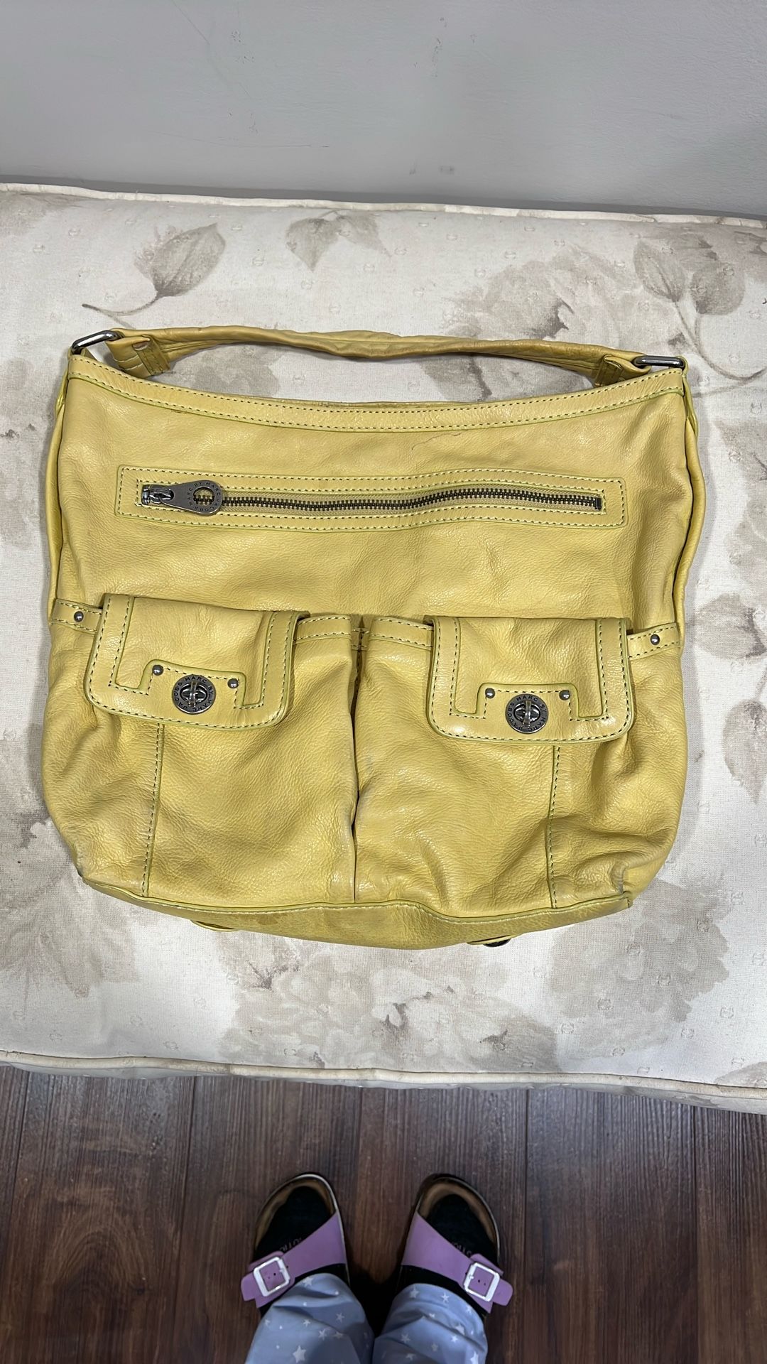 Marc By Marc Jacobs Leather Yellow Leather Shoulder Bag