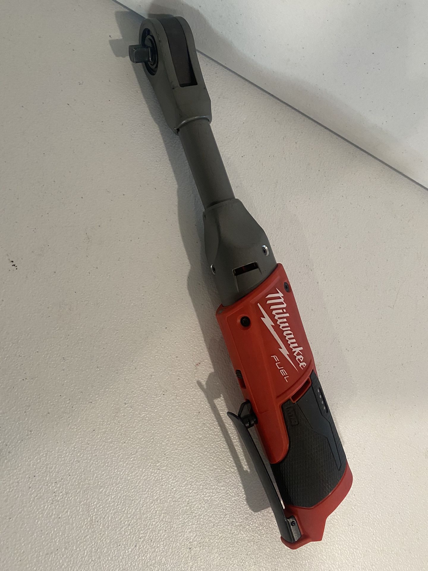 Milwaukee M12 FUEL 12-Volt 3/8 in. Lithium-Ion Brushless Cordless Extended Reach Ratchet (Tool-Only)