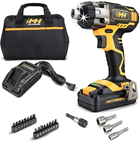 NEW! 20V ULTRA Cordless Impact Driver Kit, Lithium-Ion, ¼” All-Metal Hex Chuck, Tri-Beam LED, Variable Speed Trigger, 2Ah Battery & Quick Charger, Bag