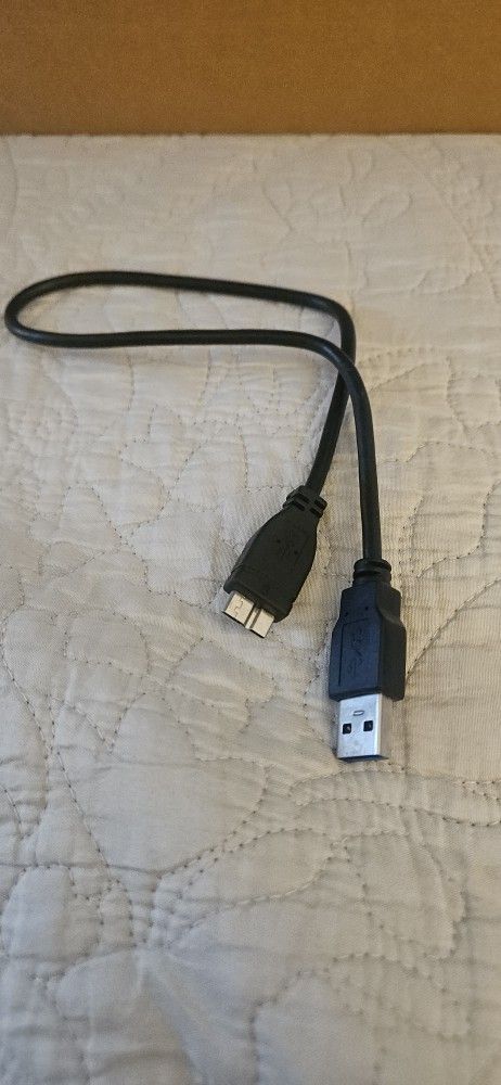 USB 3.0 Cable WD Western Digital Elements 1TB Portable External Hard Drive Black