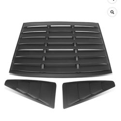 New in box DNA Motoring ZTL-Y-0002 For 2005 to 2014 Ford Mustang Coupe 3Pcs Vintage Style Rear + L / R Quarter Side Window Louvers