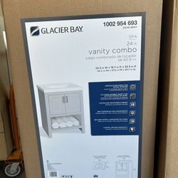 24in Bathroom Vanity Glacier Bay Gray