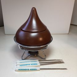 Hershey’s Kisses  Ceramic Fondue Pot With Forks