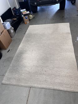 Braided Wool Area Rug 6x9