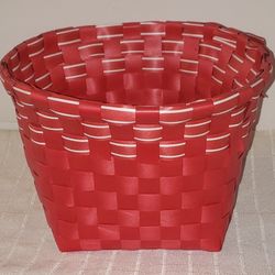 Red Weaved Reed Basket