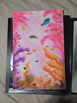 coral reef in watercolor