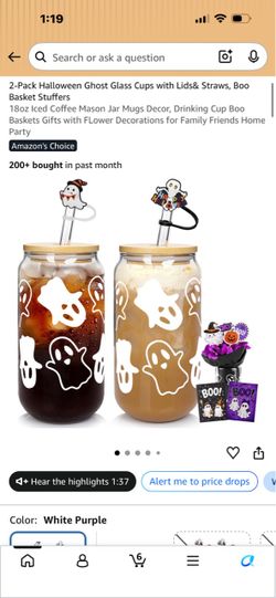 Halloween Glass cut with straw 👻