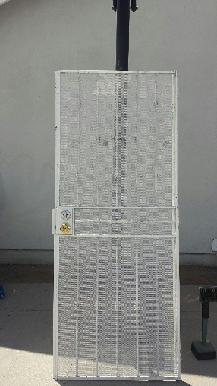 80x32 custom made iron Security Screen Door.