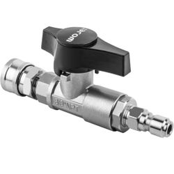 WOJET Ball Valve Pressure Washer, Industrial-Grade DN10 Shutoff Ball Valve, Quick Switching Between Surface Cleaner/Gun, 3/8" Quick-Connect, Stainless