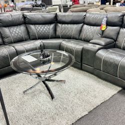 Gorgeous Grey Power Reclining Sofa Sectional Limited Time Offer $1599