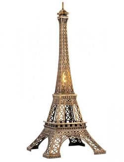 Eiffel Tower Floor Lamp Vintage Brass - Height 43"