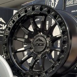 Lock Offroad Trail 17x9 6x139.7 +1 Matte Black Wheels | Tacoma 4Runner Tundra Off-Road Wheels