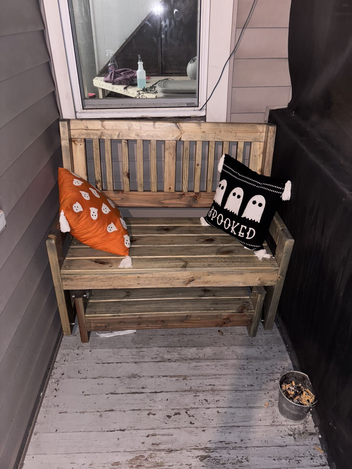 Wooden Glider Bench