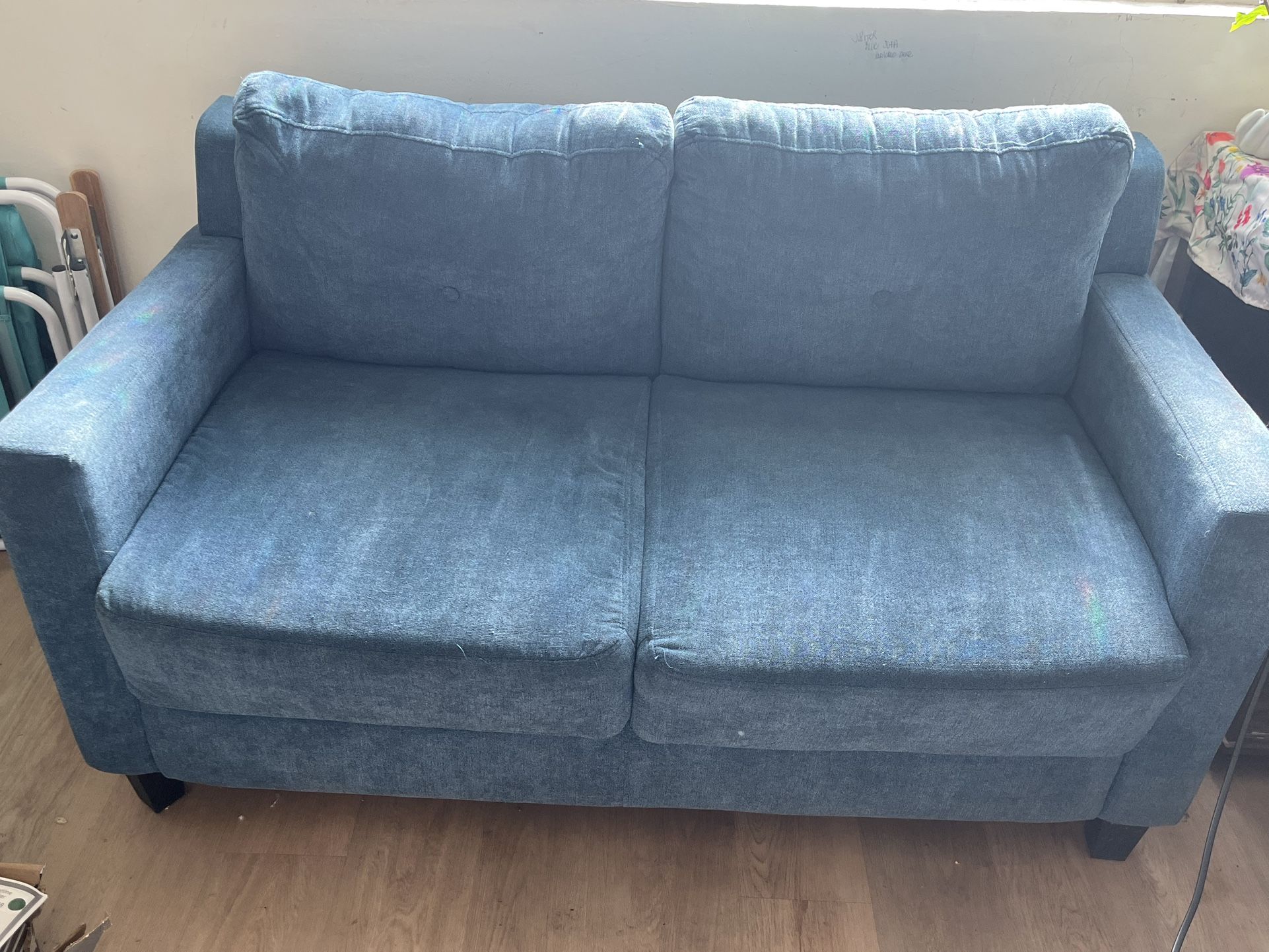 Blue Loveseat (PRICE NEGOTIABLE)