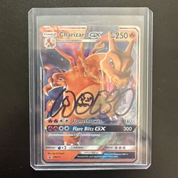 Steve AOKI Autographed Pokemon Tcg Charizard GX SM211