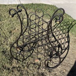 Metal Wine Rack Holds 21 Bottles