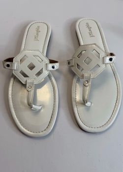 J.McLaughlin Women’s White Sandals Size 11 EU 41 Thong Flats
