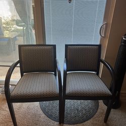 Pair Of Professional Wood Office Chairs