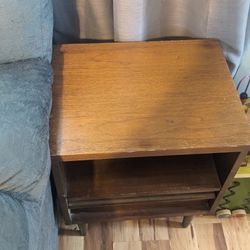 1960s Mid Century Modern Vintage Single Nightstand With Drawer

