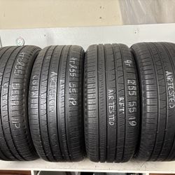 Set 4 Tires 255 55 19 Pirelli Scorpion Verde As Run Flat 