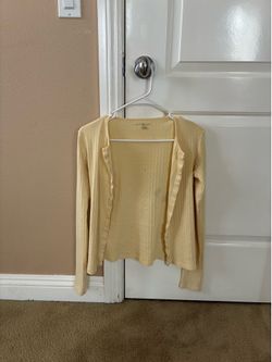 Brandy Melville butter yellow thin cardigan