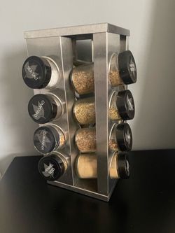 16 Jar Revolving Countertop Spice Rack Organizer