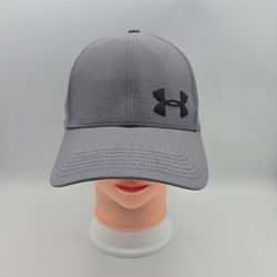 Under Armour Men's Gray UA Logo Solid Baseball Cap Hat Size L/XL. 5