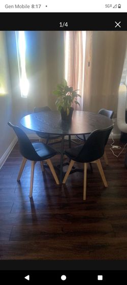 Black dining table