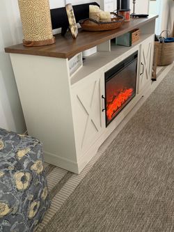 Modern Farmhouse Electric Fireplace TV Stand / Media Console