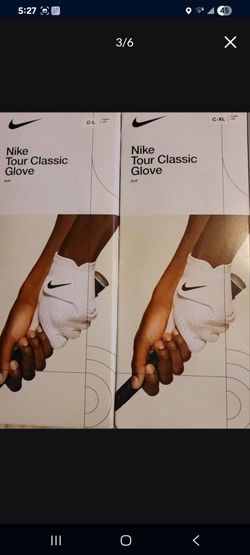 Brand New Nike Tour Classic White Golf Glove Left Hand Men Sizes M, M/L, C/L, L, C/XL, XL, 2XL