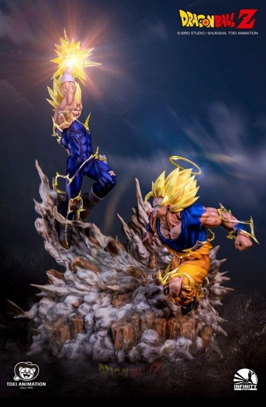 Goku vs Majin Vegeta Resin Statue Diorama by Infinity Studio (Licensed) (NEW)