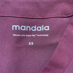 Men’s XS Mandala Scrub 2 Pocket Top - Maroon