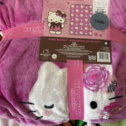 Hello Kitty Twin Blanket $20