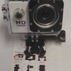 1080 HD White Sports Action Camera
