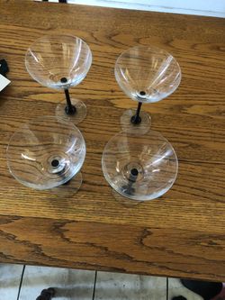 Glass martini cups