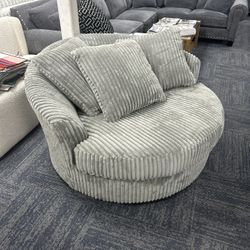 Oversized Fluffy Corduroy Chair