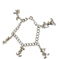 Disney  silver tone  charm bracelet 