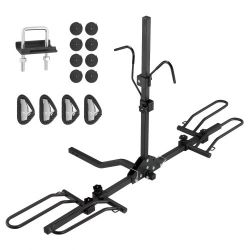 VEVOR Hitch Mount Bike Rack, 2-Bike Platform Style, 80 LBS Max Capacity Bike Rack Hitch for 1.25-/2-inch Receiver, Titling and Folding Bike Carrier wi
