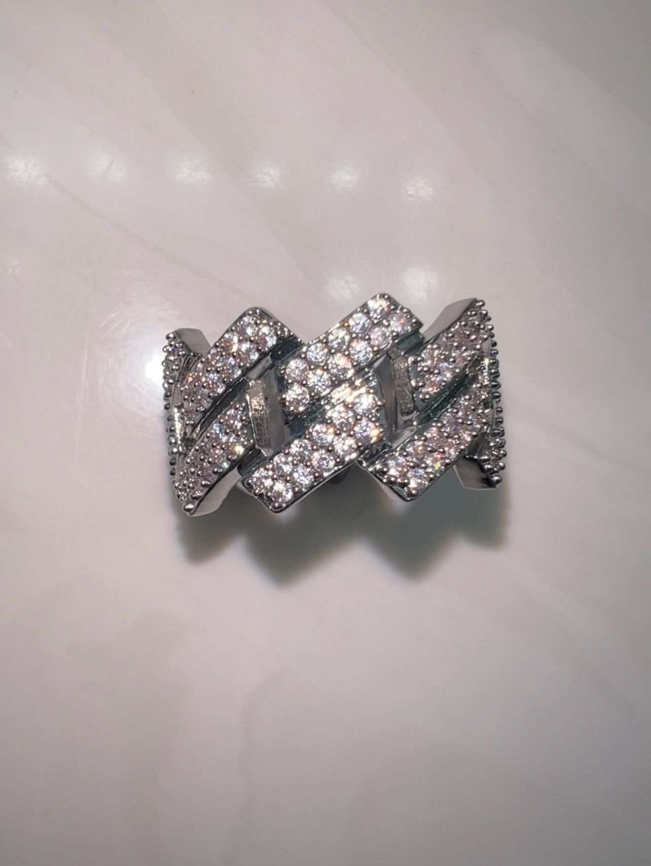 VVS 925 Silver Moissanite Ring Size 9